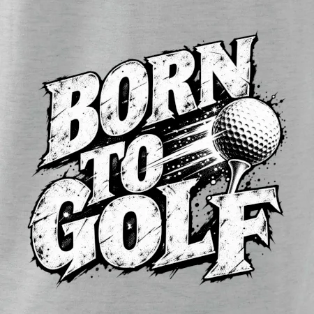 Born to golf černobílý drsný potisk