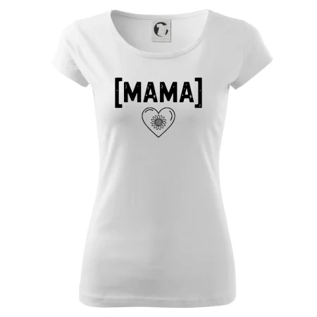 Mama nápis a srdce a slnečnice