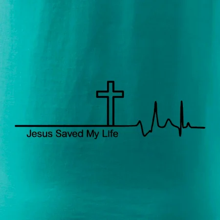 Jesus Saved My Life kríž ekg