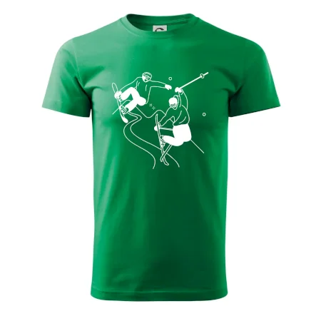 Lyžovanie - kreslené obrázok