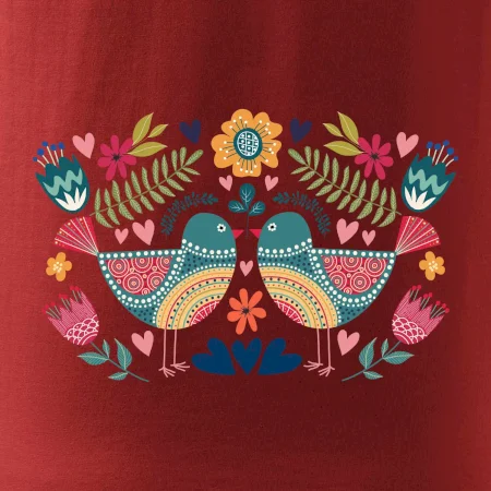 Folklór - dva farebné vtáčiky