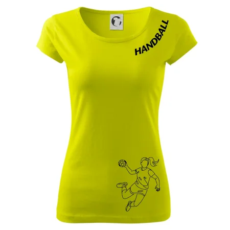 Handball nápis šikmo - dievča