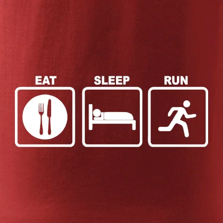 Eat sleep run štvorce