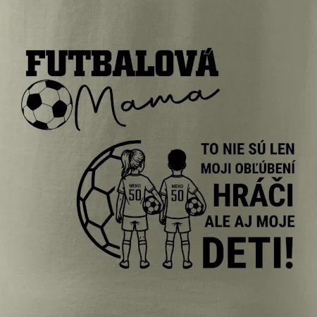 Futbalová mama - syn a dcéra (vaše meno a číslo)