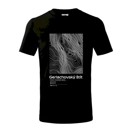 Gerlachovský štít - vrstevnice v obdĺžniku