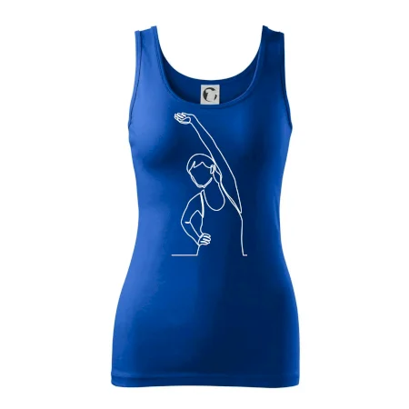 Preťahujúca sa žena jedným ťahom