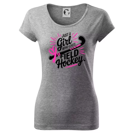 Just a girl who loves field hockey čierno ružové