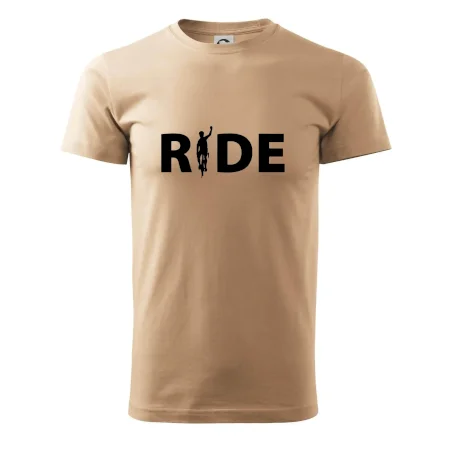 Ride - nápis s cyklistom