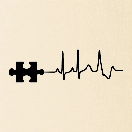 EKG puzzle rozpojené