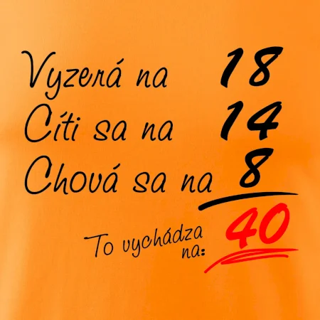 Vyzerá, cíti sa, chová sa - 40 rokov