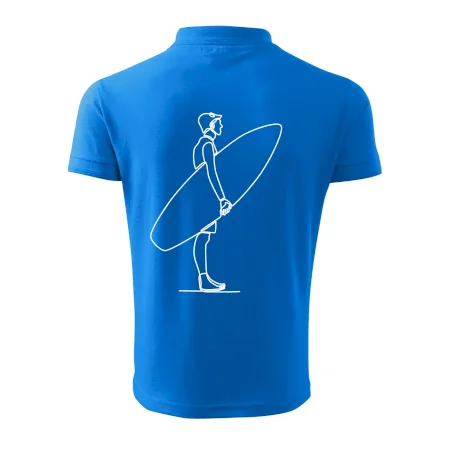 Surfer stojaci jedným ťahom