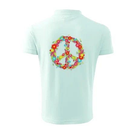 Peace symbol červené kvety