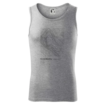 Kozákov - vrstevnice v obdĺžniku