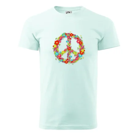 Peace symbol červené kvety