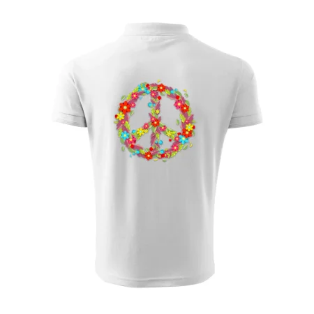 Peace symbol červené kvety
