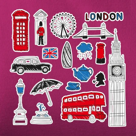 Velká Británie - kreslené ikonky