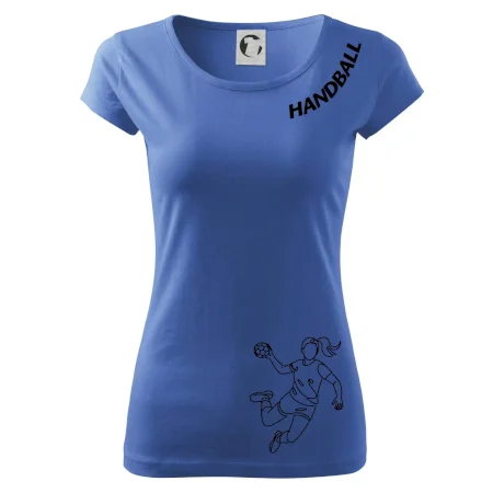 Handball nápis šikmo - dievča