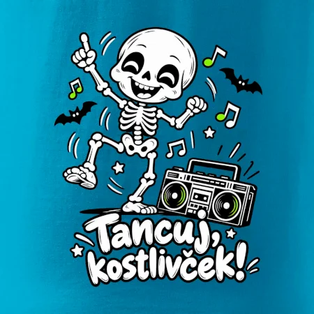 Tancuj kostlivček s boomboxom