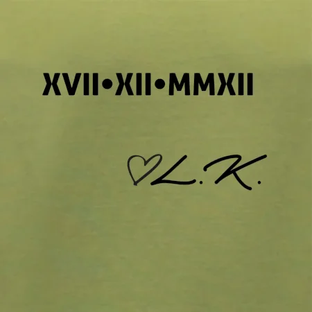 Dátum výročia a iniciály
