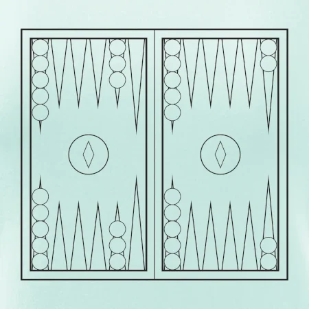 Backgammon čiernobiely