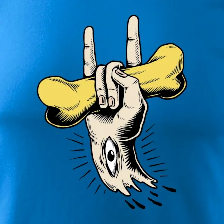Rocková ruka kosť a oko