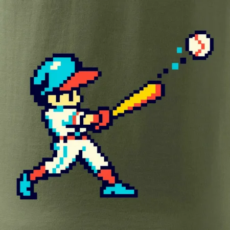 Baseballový hráč pixel art