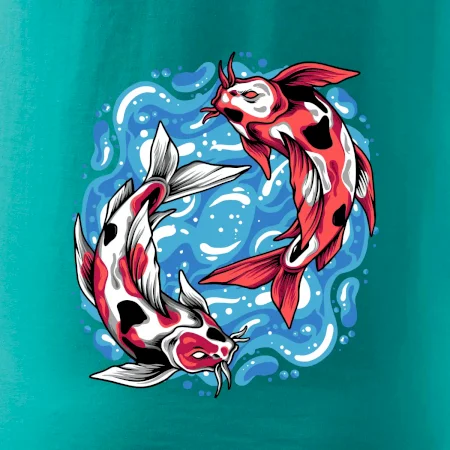 Yin & Yang Koi kapor - červený