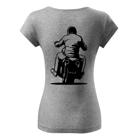 Motorkář na zádech - chopper