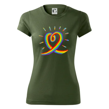 Srdce pride dúha kreslená
