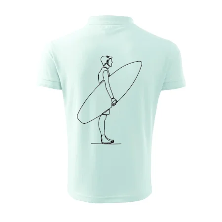 Surfer stojaci jedným ťahom