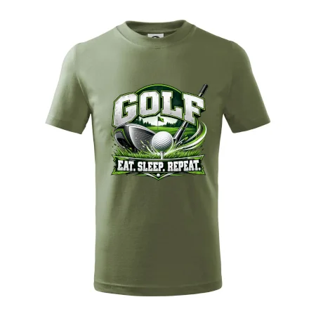 Golfová palica s loptičkou eat sleep repeat