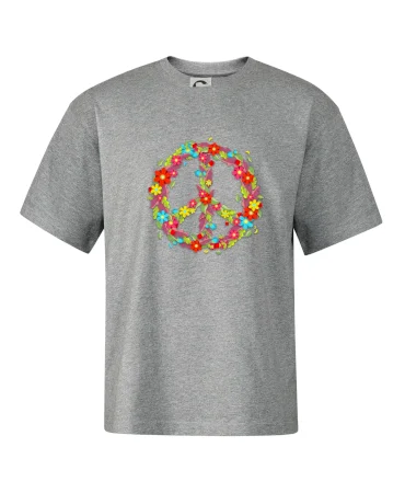 Peace symbol červené kvety
