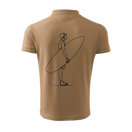 Surfer stojaci jedným ťahom
