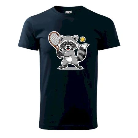 Mýval hrá tenis kreslený
