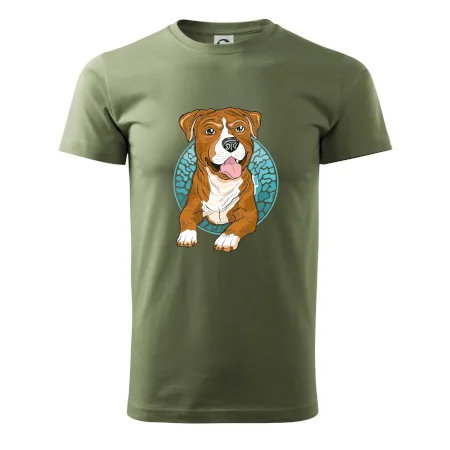 Americký staford kreslený v koliesku (Pecka design)