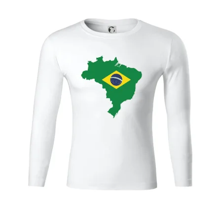 Brazília vlajka v mape