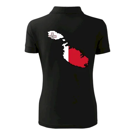 Mapa Malta s vlajkou