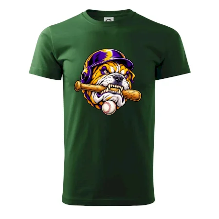 Baseballový buldok s pálkou