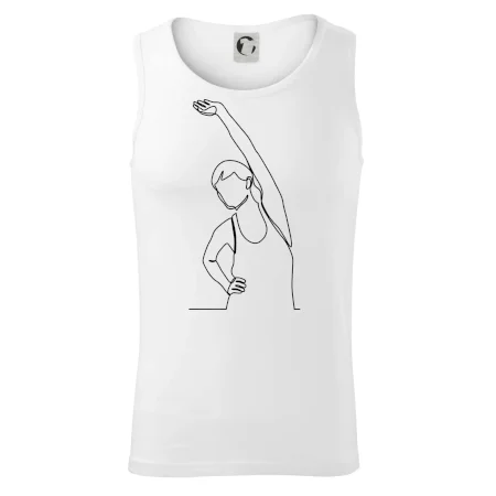 Preťahujúca sa žena jedným ťahom