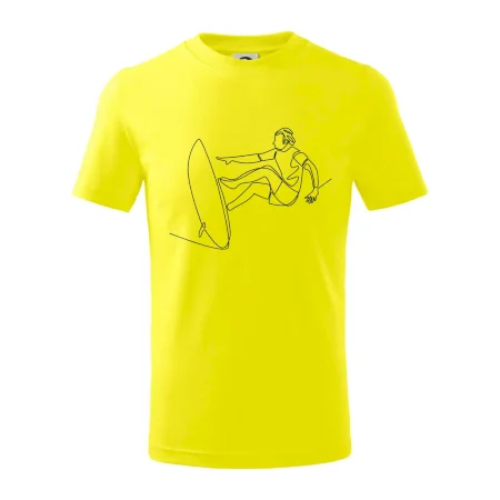 Surfer na vlne jedným ťahom
