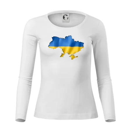 Ukrajina vlajka mapa