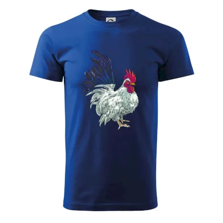 Kohút kreslený biely