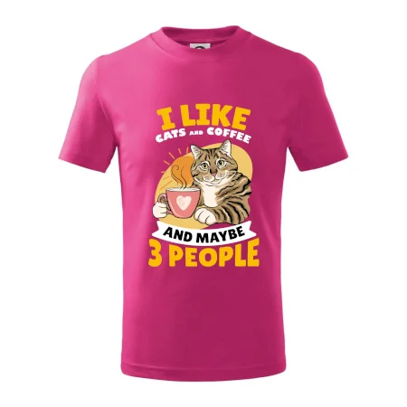 I like cats and coffee and maybe 3 people