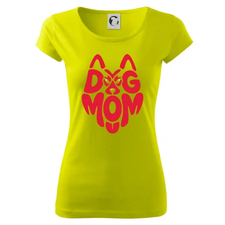 Dog mom nápis v hlavě