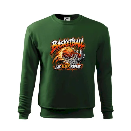 Basketbalový kôš s loptou eat sleep repeat