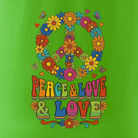 Peace and love - na výšku s květy
