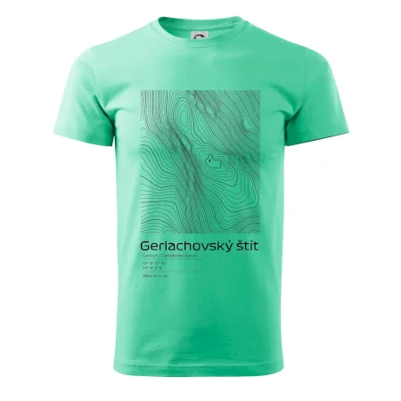 Gerlachovský štít - vrstevnice v obdĺžniku