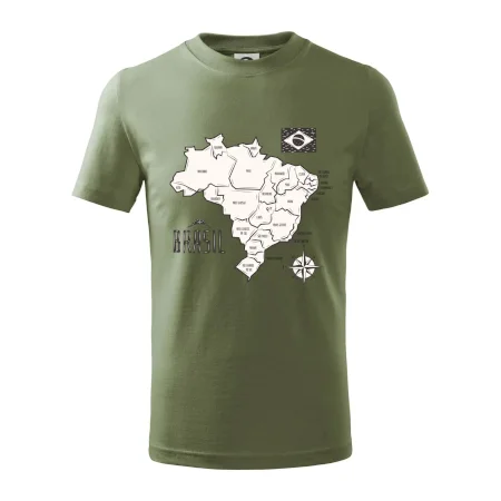 Brazília mapa s názvami regiónov
