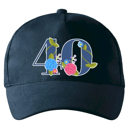 Kvetinové číslo kreslené - 40
