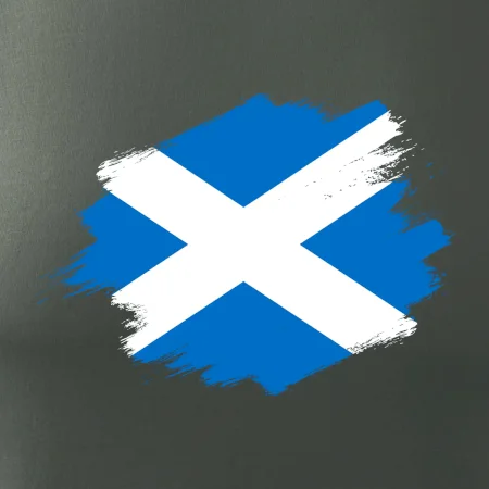 Škótska vlajka kreslená štetcom